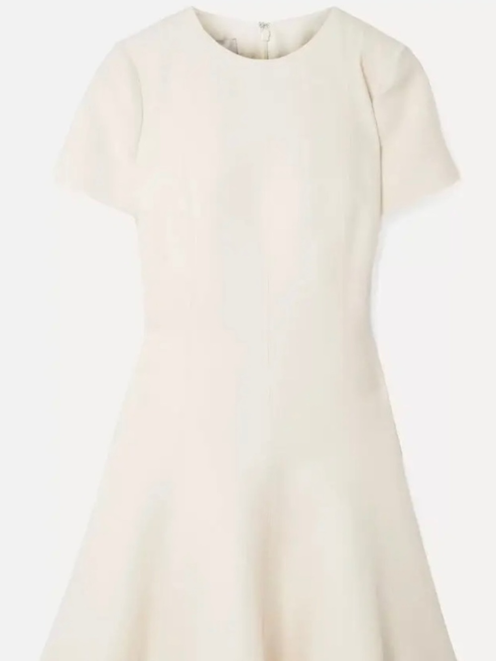 Valentino Cream/Off White Wool and Silk A line Midi Dress
